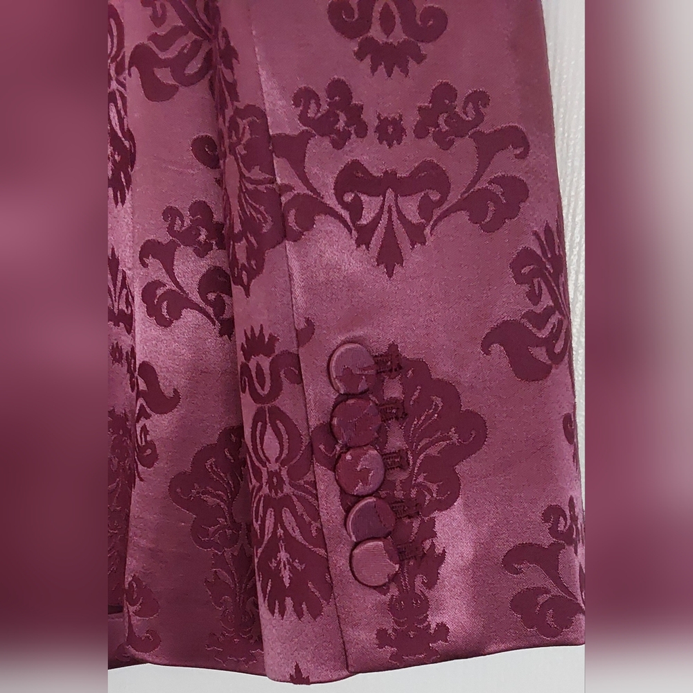 NWT...CINQ @ SEPT FAYE FLORAL BAROQUE SATIN JACQUARD 2 PIECE SUIT 8 - Picture 7 of 13